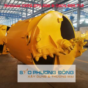 Gầu khoan đá 2 đáy mở tự động