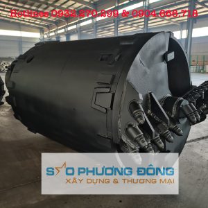 Gầu khoan đất 2 đáy mở tự động răng V20