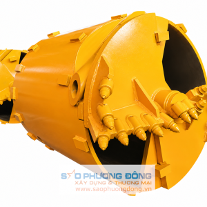 Gầu khoan đá 2 đáy mở tự động